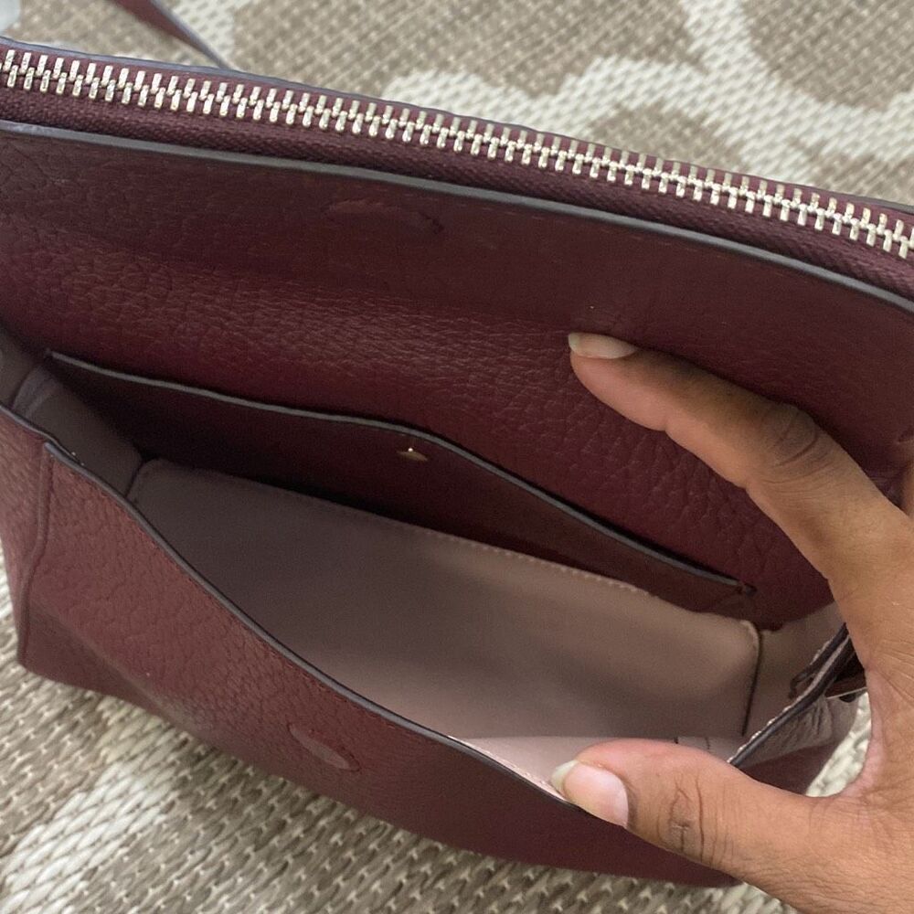 kate spade Burgundy Crossbody Bag with Gold Hardware - Picture 3 of 8